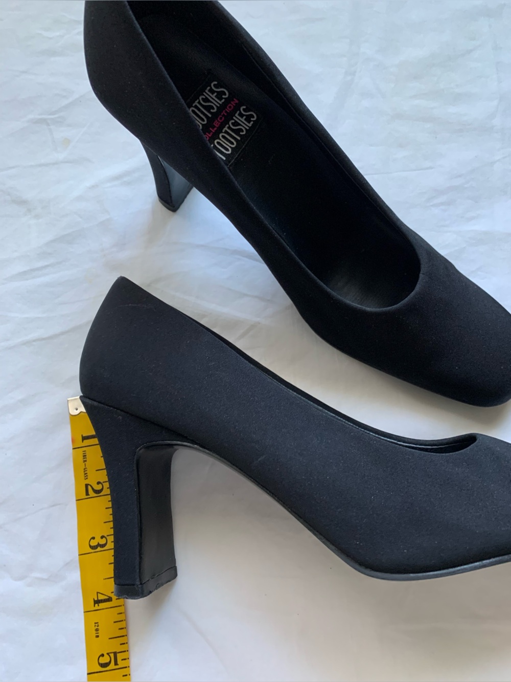 Mootsies Tootsies Black Square Toe Pumps Y2K Office Siren 8.5M